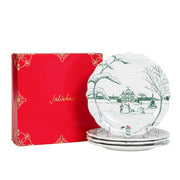Country Estate Winter Frolic Party Plate, Assorted Set of 4