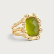 Bamboo With Stone Ring - Gemstones
