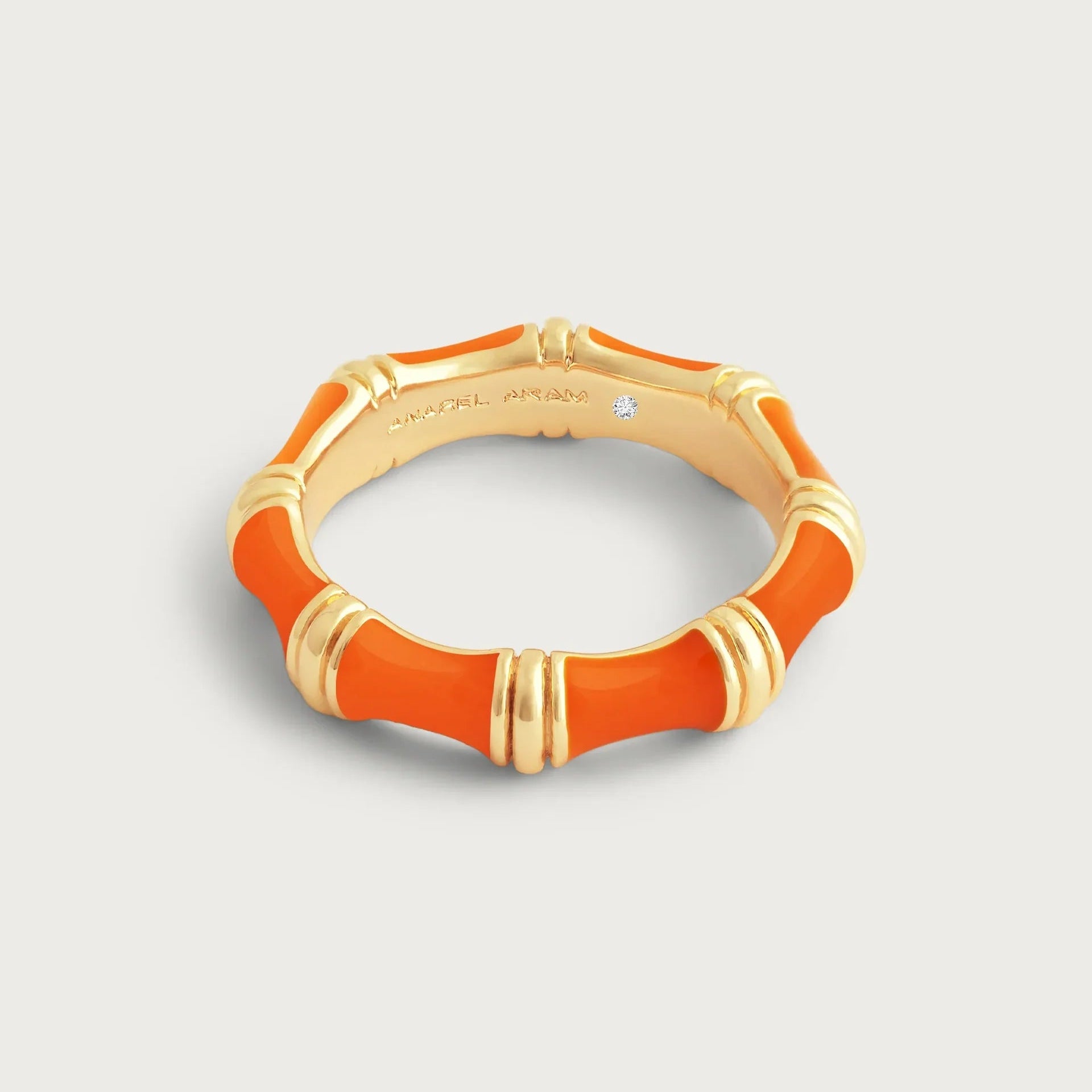Bamboo Enameled Ring