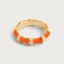 Bamboo Enameled Ring
