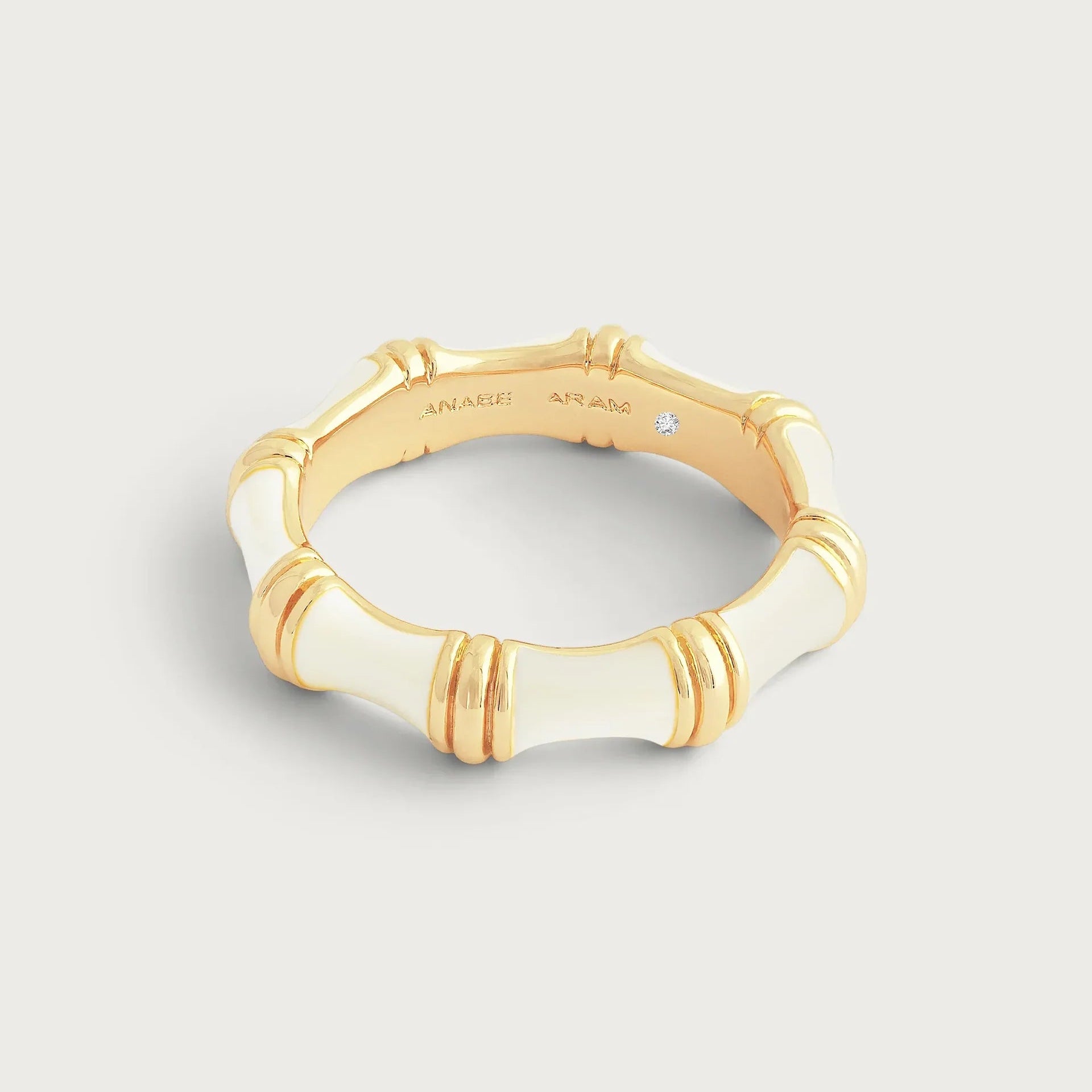 Bamboo Enameled Ring