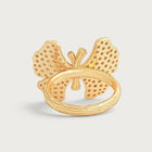 Butterfly White Pavé Ring