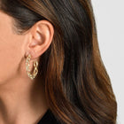 Enchanted Forest Chain Hoop Earrings