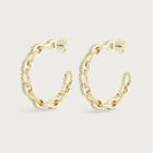 Enchanted Forest Chain Hoop Earrings