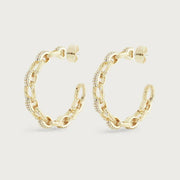 Enchanted Forest Chain Hoop Earrings