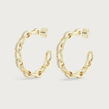Enchanted Forest Chain Hoop Earrings