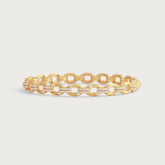 Enchanted Forest Chain Hinged Bangle