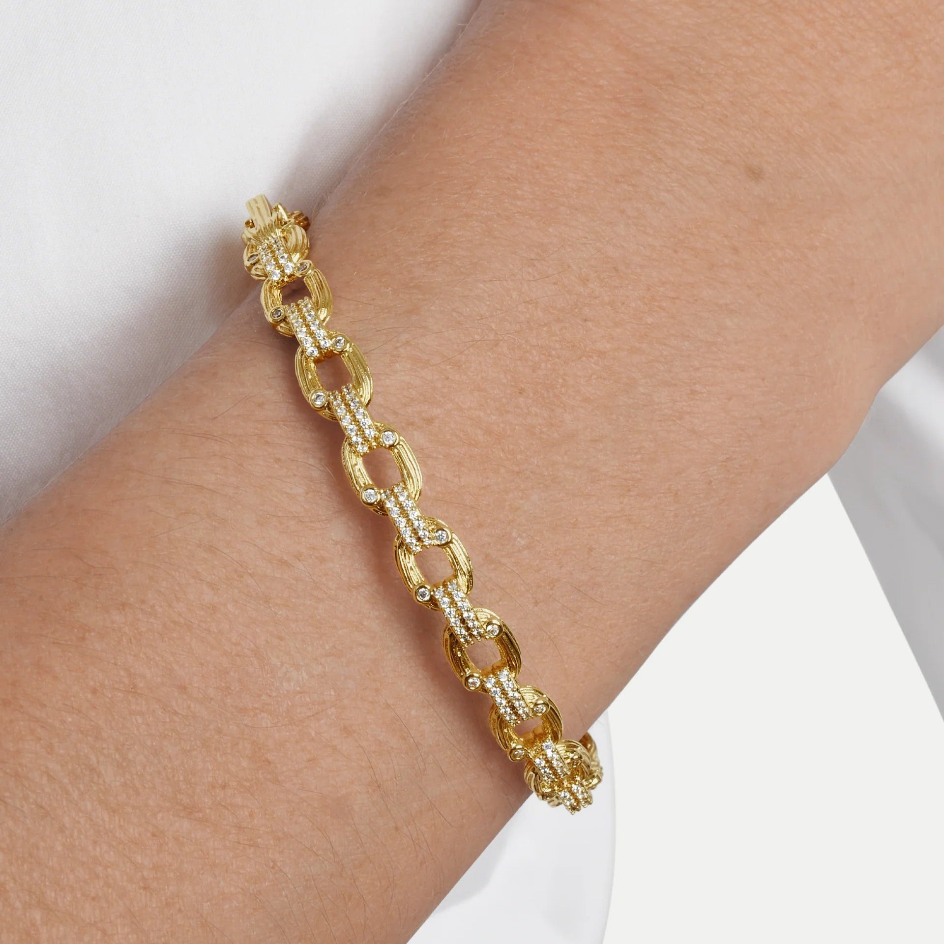Enchanted Forest Chain Hinged Bangle
