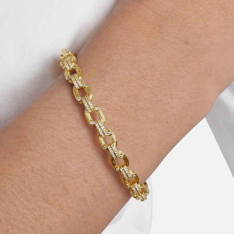 Enchanted Forest Chain Hinged Bangle