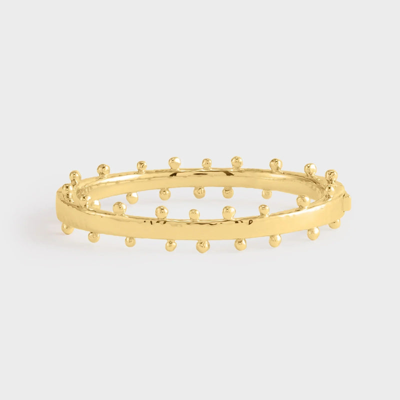 Milos Gold Hinged Bangle