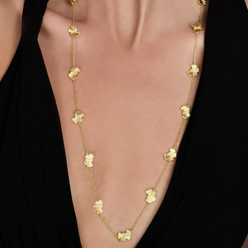 Butterfly Long Station Necklace
