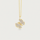 Butterfly White Pavé Small Necklace