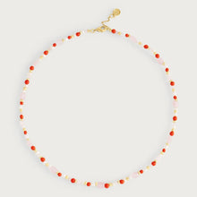 Milos Beaded Necklace, Warm