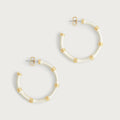 Bamboo Enameled Hoop Earrings