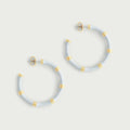 Bamboo Enameled Hoop Earrings