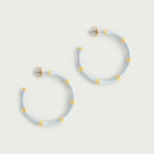 Bamboo Enameled Hoop Earrings