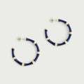 Bamboo Enameled Hoop Earrings