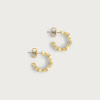 Bamboo Huggie Hoop Earrings