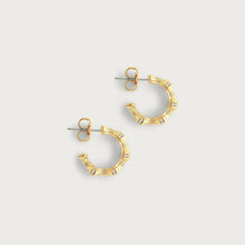 Bamboo Huggie Hoop Earrings