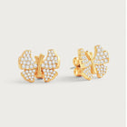 Butterfly White Pavé Stud Earrings