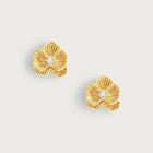 Orchid Gold Stud Earrings