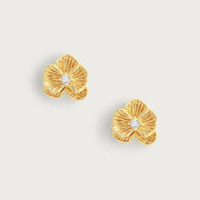 Orchid Gold Stud Earrings