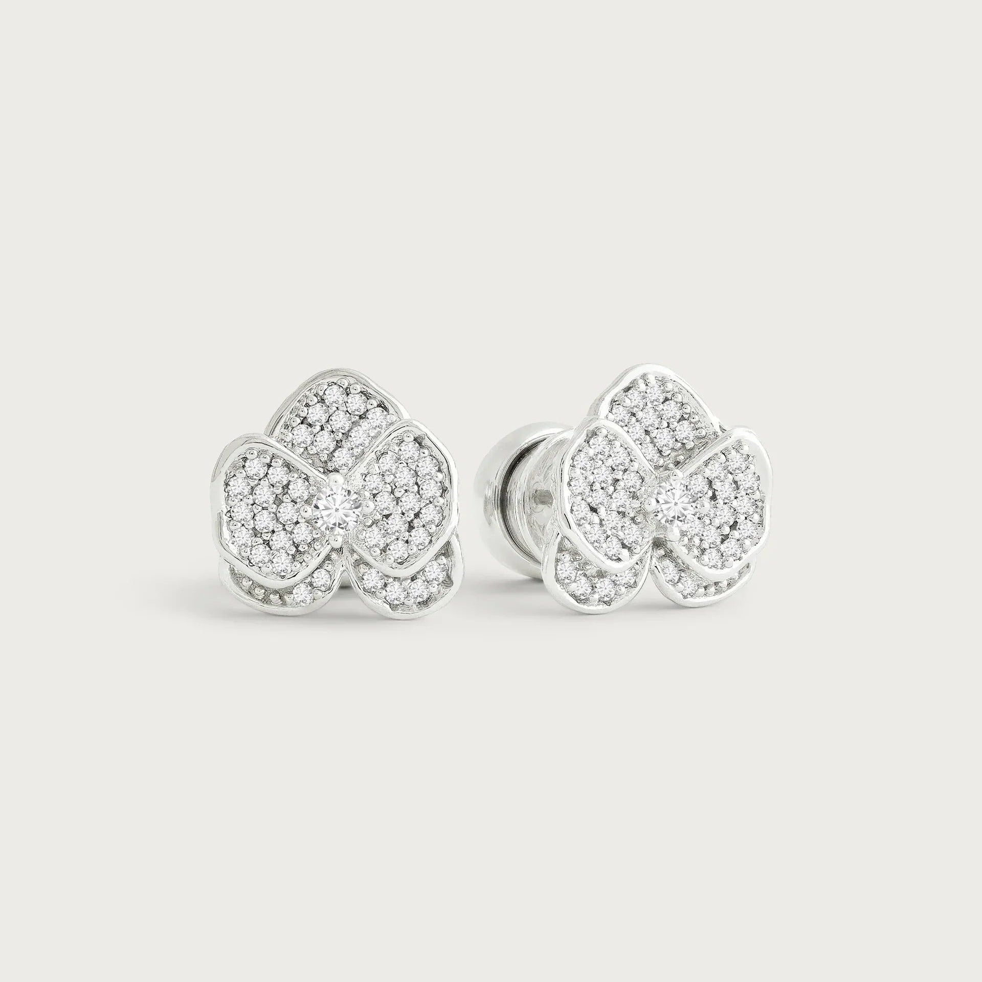 Orchid White Pavé Studs