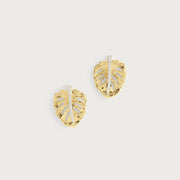 Monstera Palm Earrings, Small