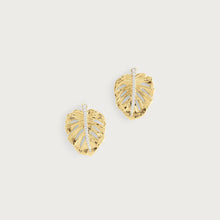Monstera Palm Earrings, Small