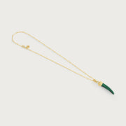 Milos Stone Horn Charm, Malachite