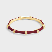 Bamboo Enameled Hinged Bangle