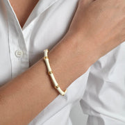 Bamboo Enameled Hinged Bangle