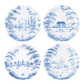 Country Estate Party Plate, Assorted Set of 4