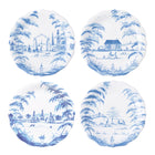 Country Estate Party Plate, Assorted Set of 4