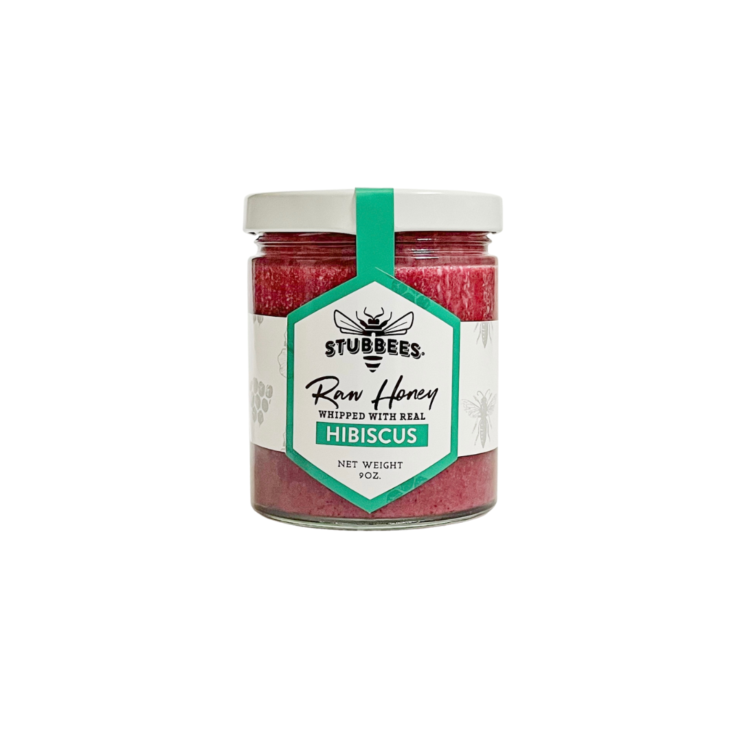 Hibiscus Whipped Raw Honey