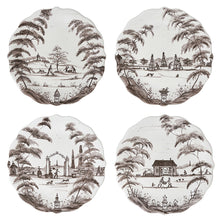 Country Estate Party Plate, Assorted Set of 4