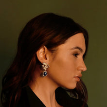 Kelp With Lapis Drop Earrings