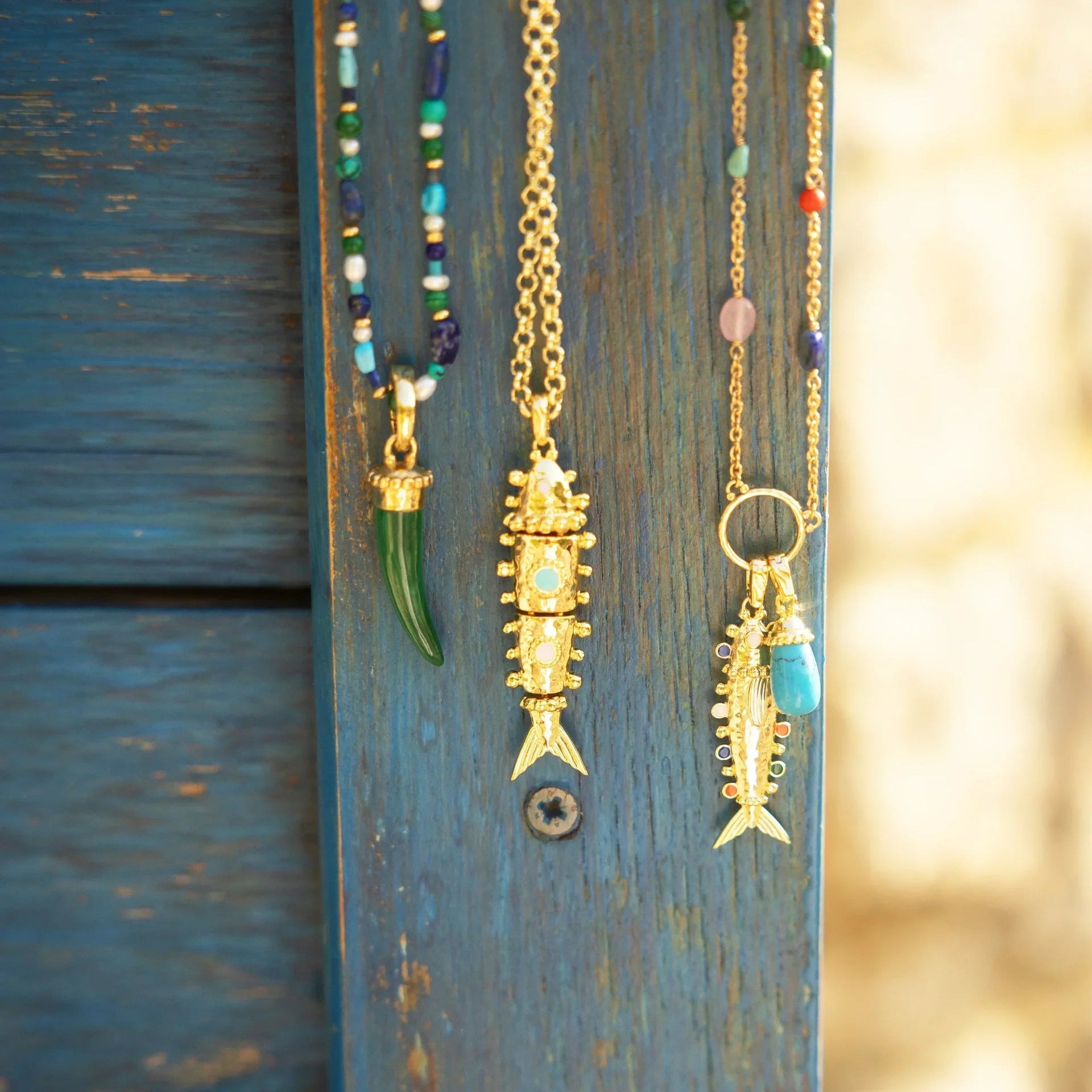 Milos Beaded Necklace, Cool