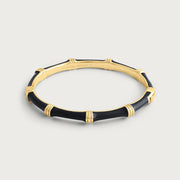 Bamboo Enameled Hinged Bangle