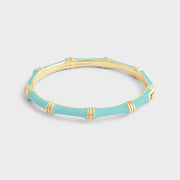 Bamboo Enameled Hinged Bangle