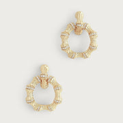 Bamboo Double Hoop Earrings