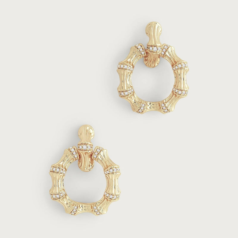 Bamboo Double Hoop Earrings
