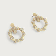 Bamboo Double Hoop Earrings