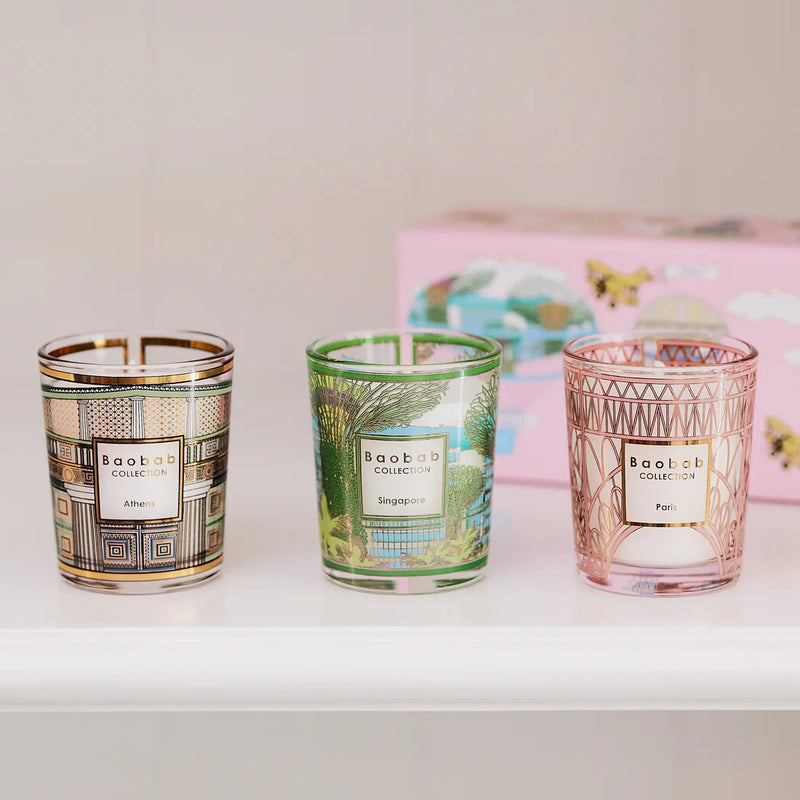 Trio Travel Candles Singapore-Athen-Paris