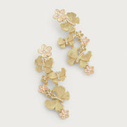 Butterfly With Flowers Dangle Earrings