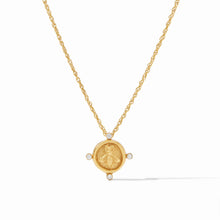 Bee Gold Cameo Solitaire Necklace