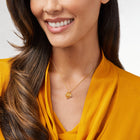 Bee Gold Cameo Solitaire Necklace