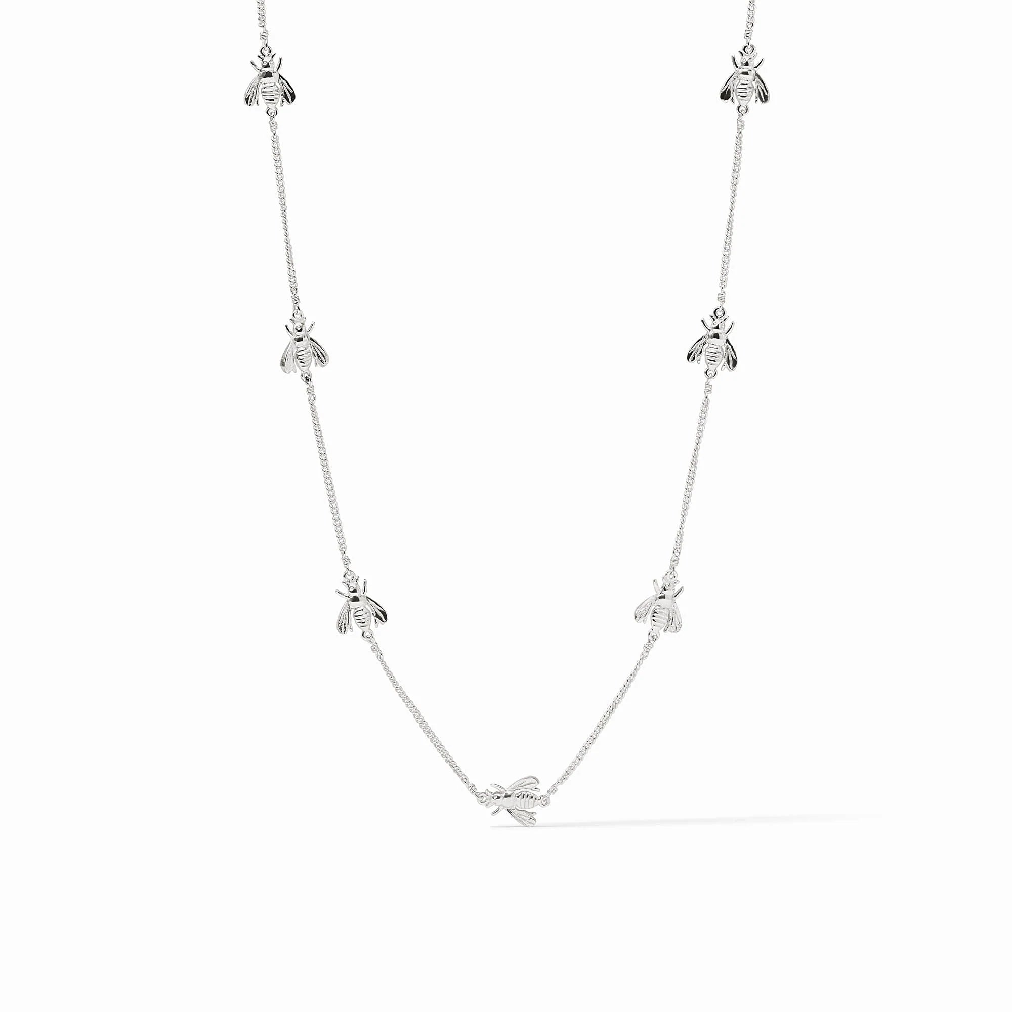 Bee Silver Delicate Station Necklace