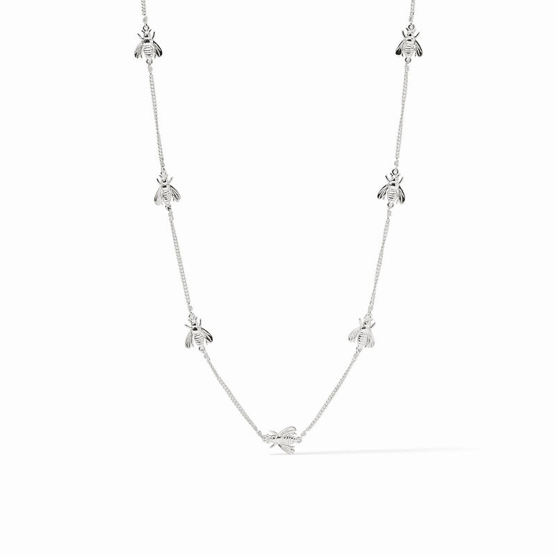 Bee Silver Delicate Station Necklace