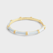 Bamboo Enameled Hinged Bangle